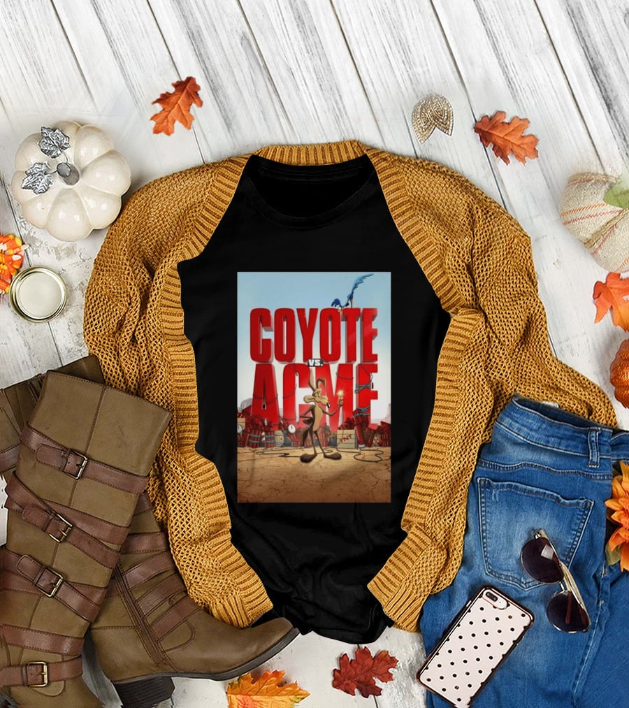 Coyote Vs. Acme Explosive Showdown With Cartoon Rivals T-Shirt