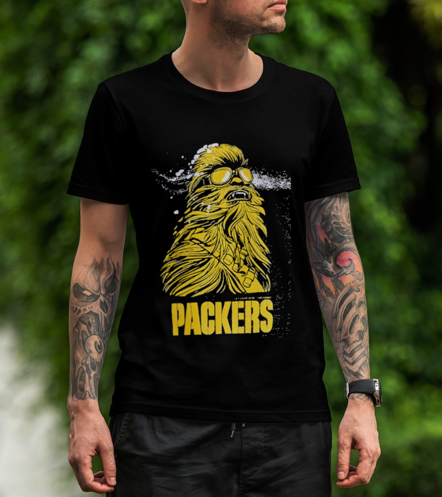 Disney Marvel Chewbacca Packers Collaboration Star Wars X Green Bay Fan T-Shirt