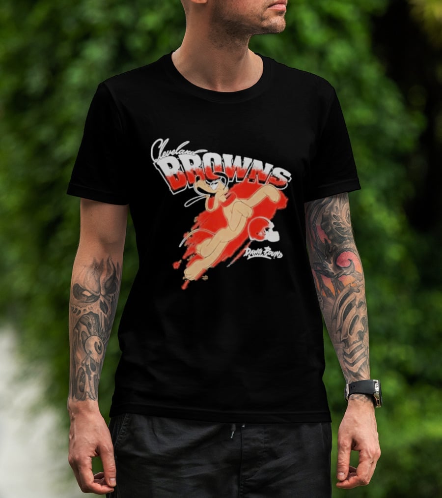 Disney Marvel Collection Pluto Cleveland Browns Collaboration T-Shirt