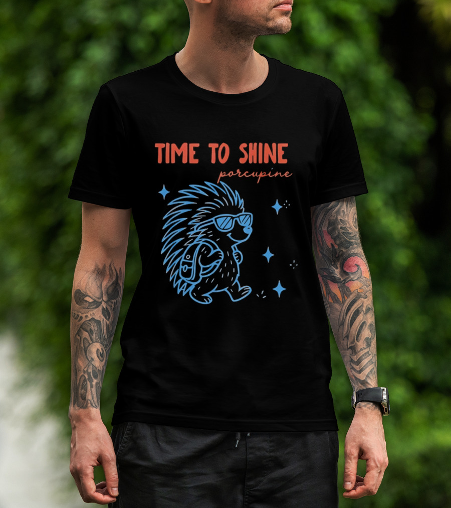 Time To Shine Porcupine Back To School Fun T-Shirt
