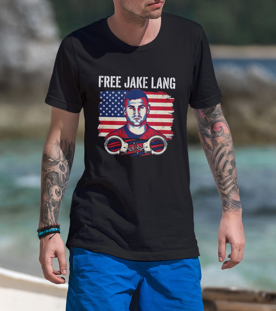 Free Jake Lang USA Flag Handcuffs T-Shirt