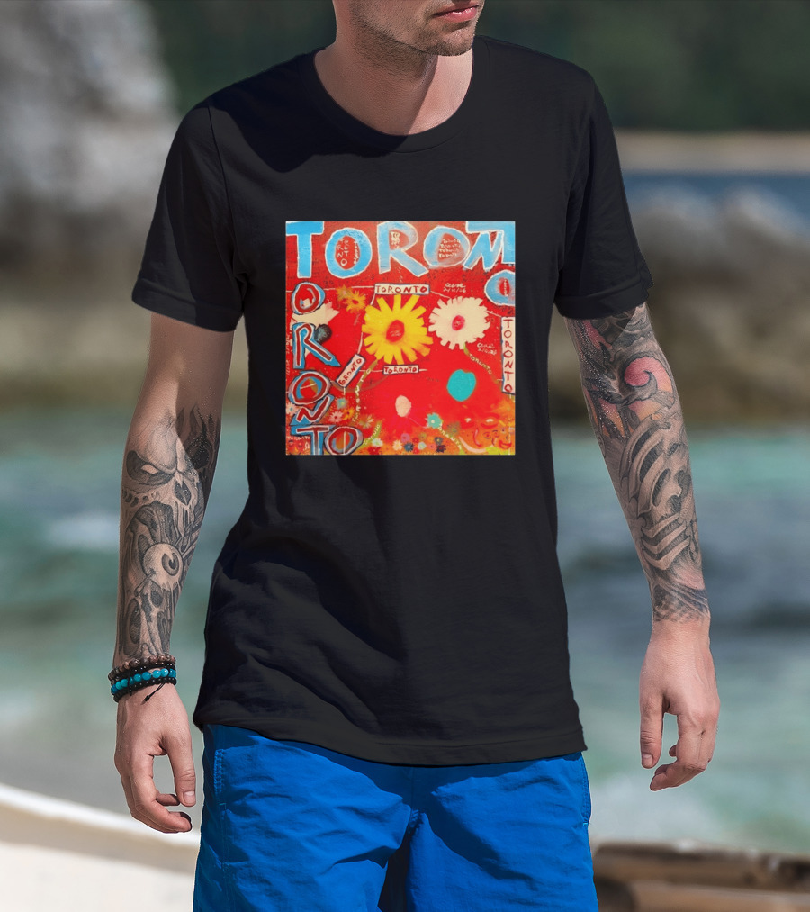 Toronto Floral By Ceare Painting Colorful Flowers T-Shirt