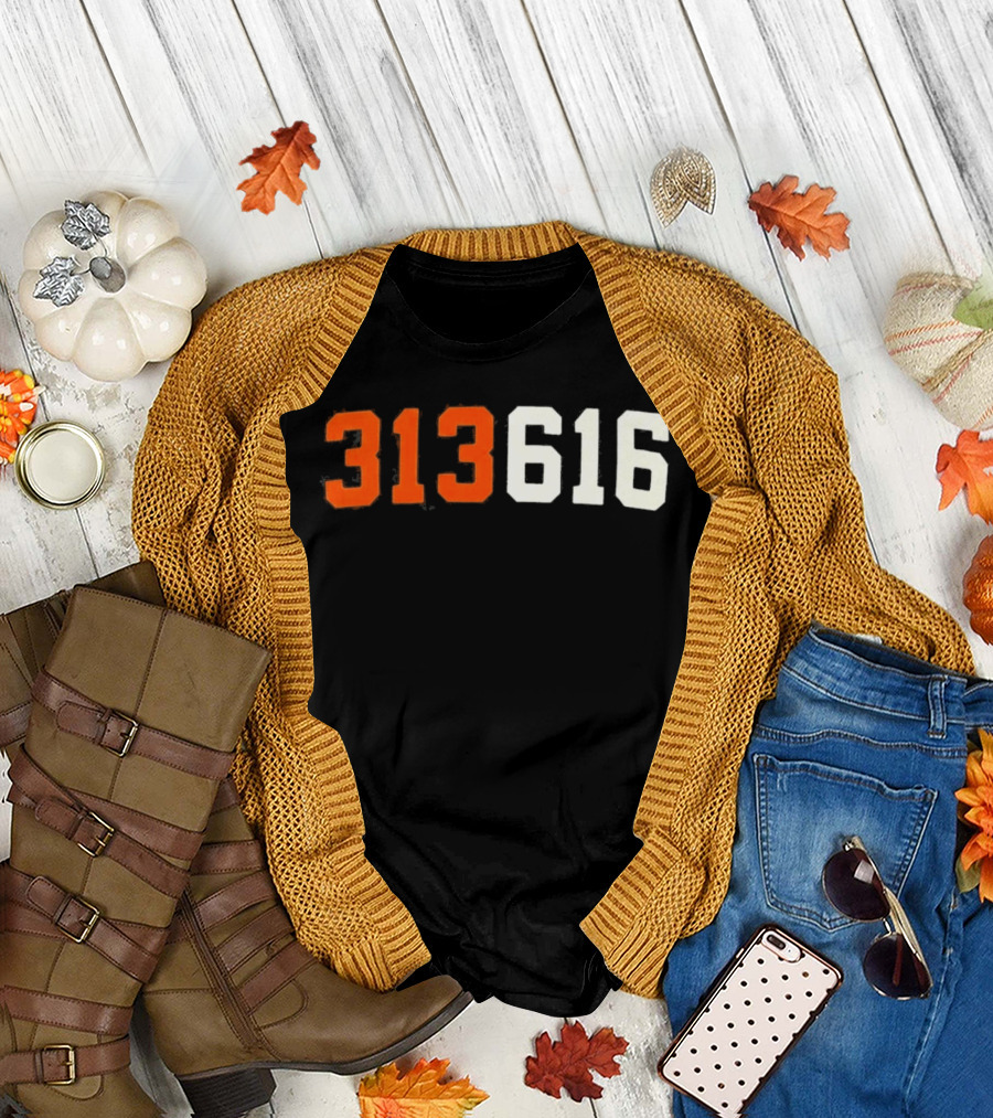 Isaac Teslaa 313 616 Retro Number T-Shirt