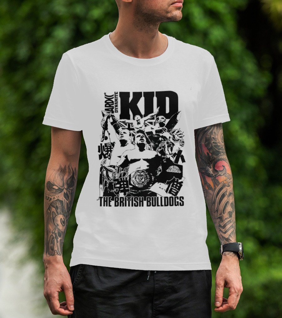 Dynamite Kid The British Bulldogs WWE Wrestling Cult T-Shirt