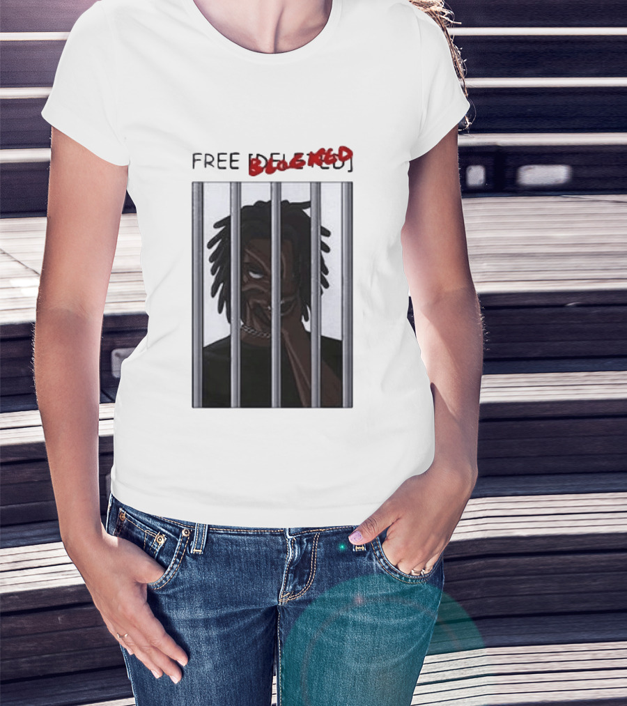 Free Blocked The Commissary Villain Dept Character Behind Bars T-Shirt