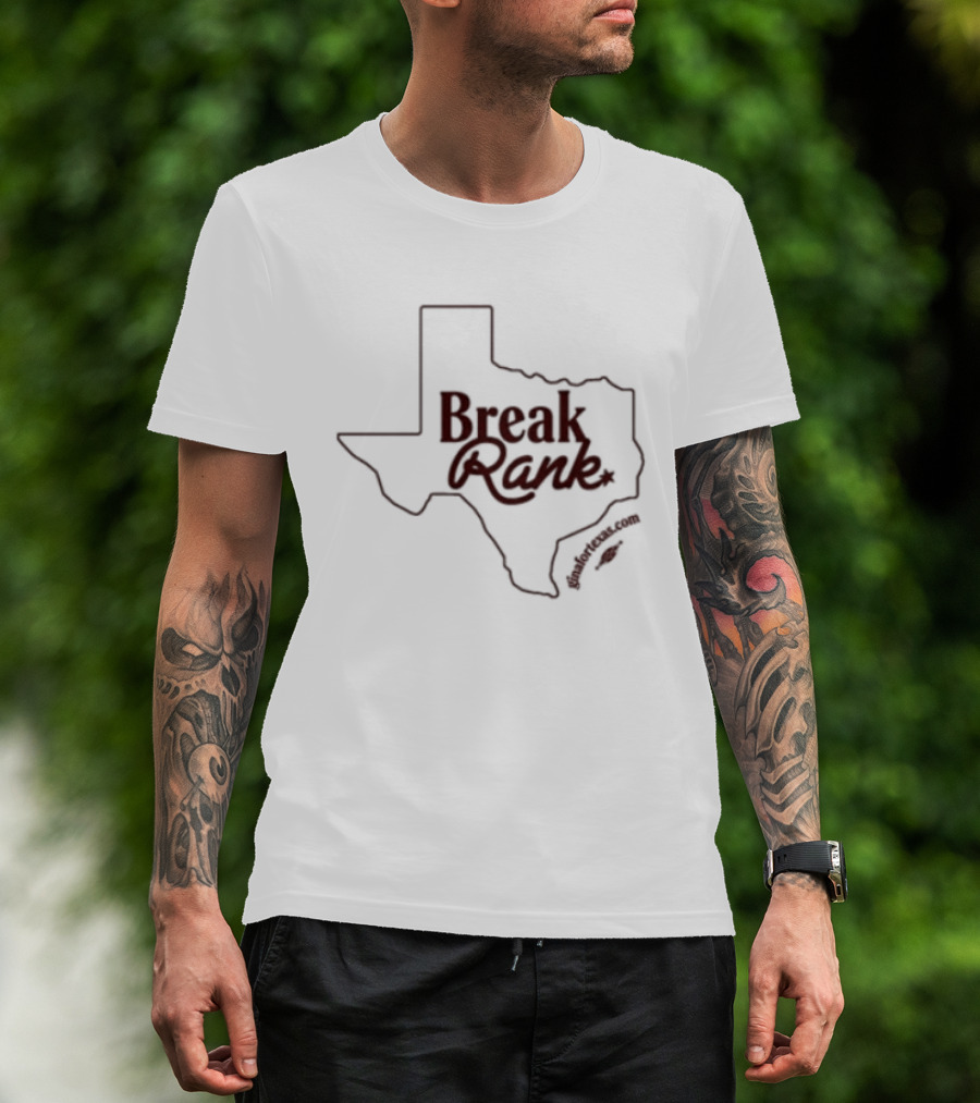 Gina Hinojosa Break Rank Texas Governor Store White T-Shirt