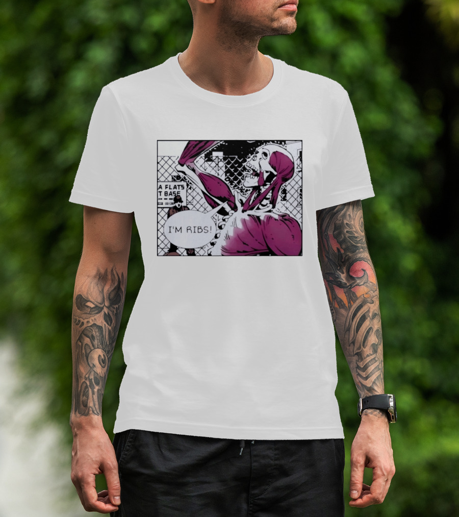 I'm Ribs Comic Panel Skeleton Pop Art Muscular Anatomy T-Shirt