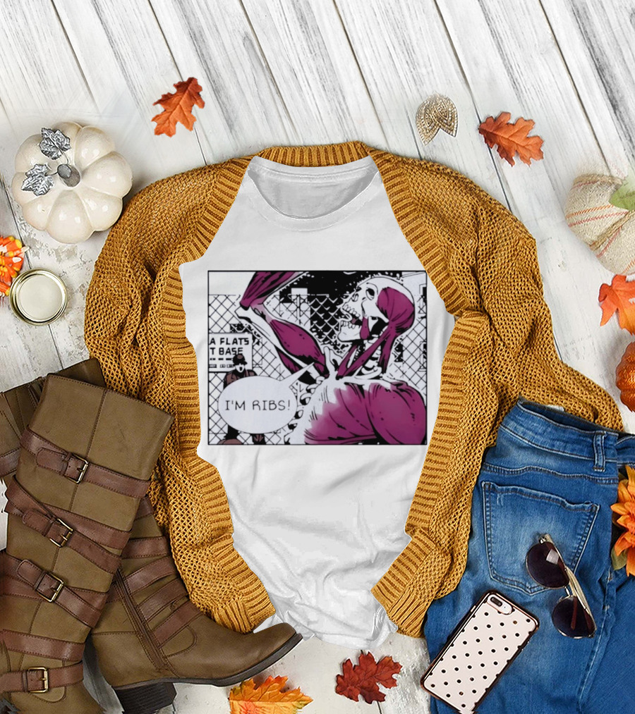I'm Ribs Comic Panel Skeleton Pop Art Muscular Anatomy T-Shirt