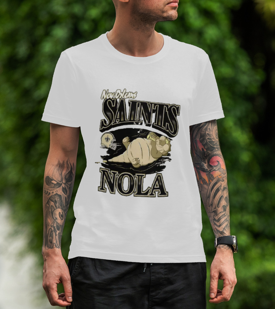 New Orleans Saints NOLA Disney Character Football T-Shirt