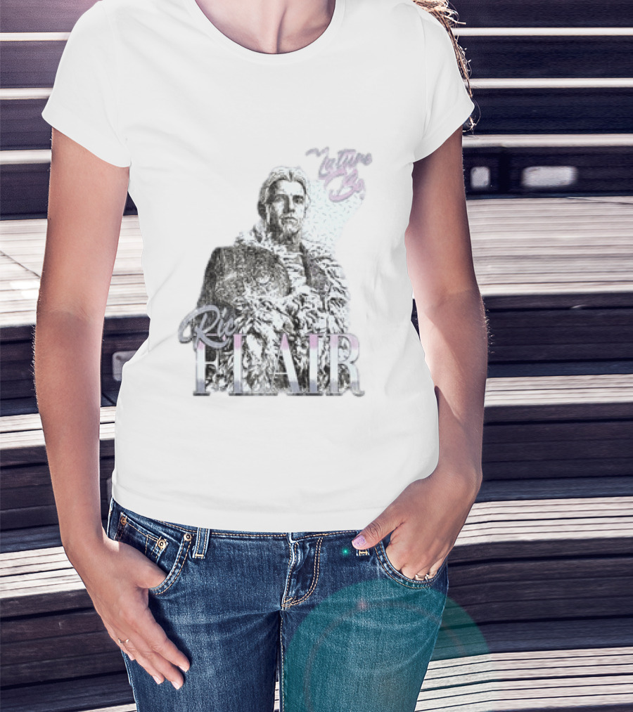 Ric Flair Nature Boy Classic Wrestling Style Black And White T-Shirt