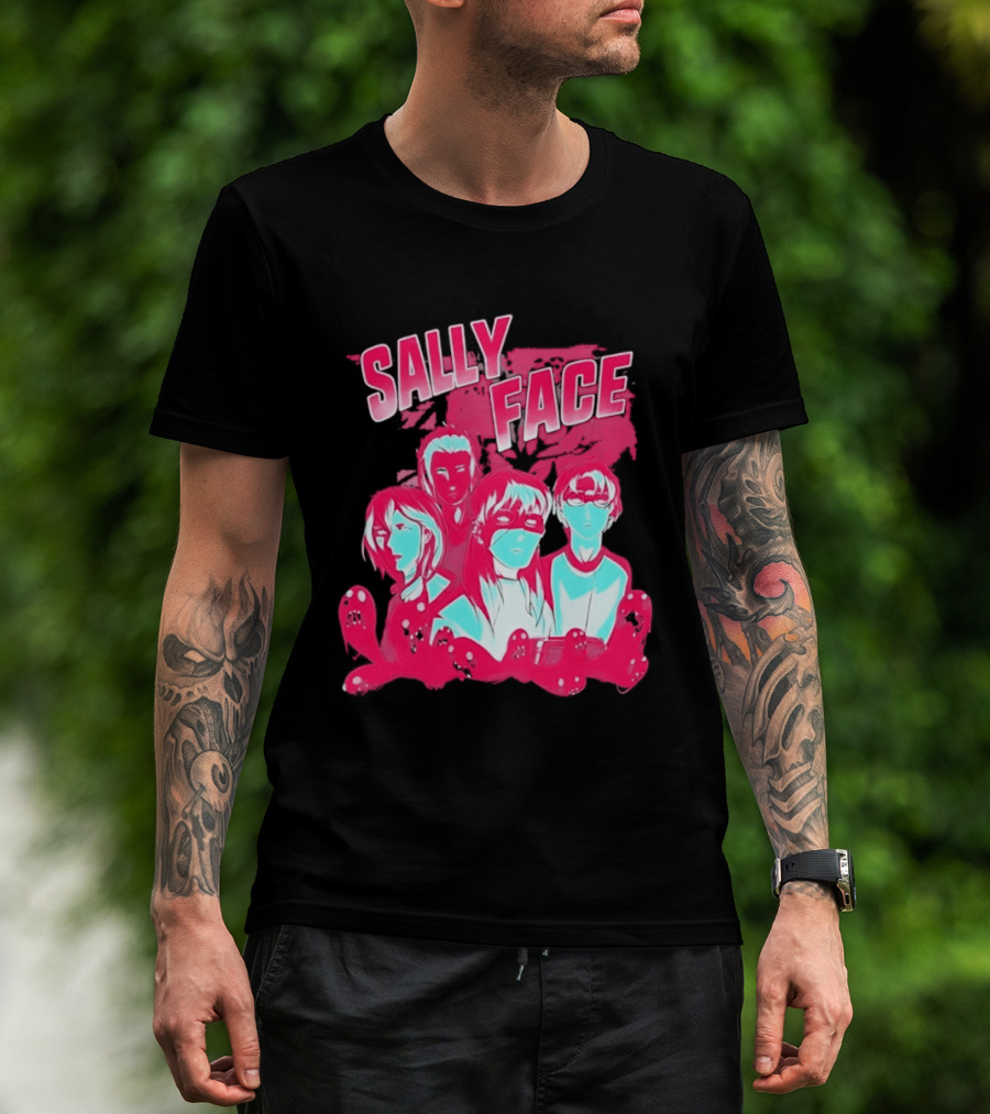 Sally Face Characters Group Indie Game Sal Fisher T-Shirt