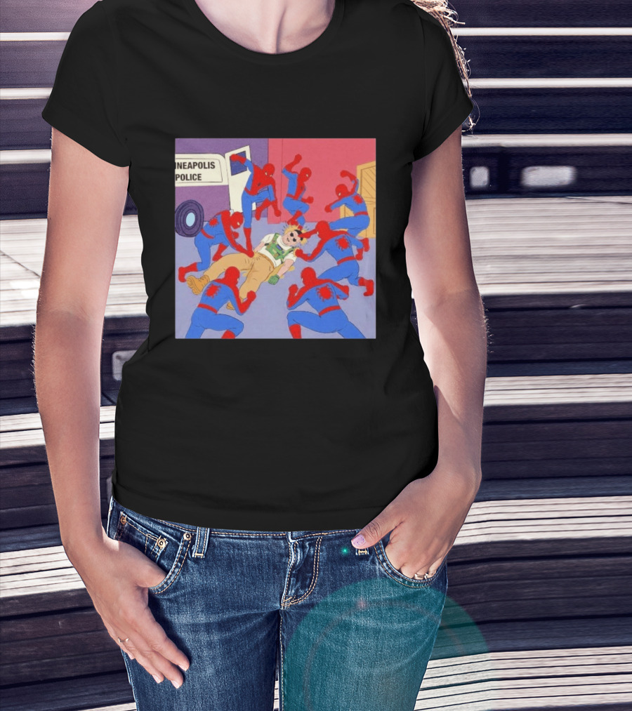 Spider Man Minneapolis Police Kicking Jake Lang T-Shirt