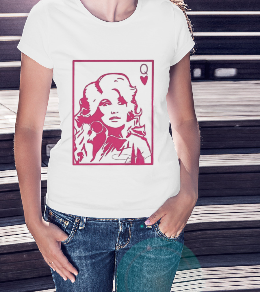 Dolly Parton Queen Of Hearts Playing Card Country Music T-Shirt