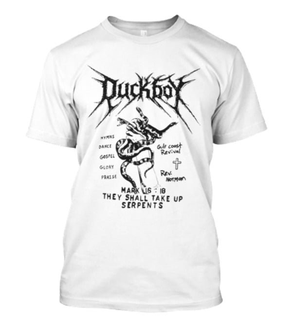 G59 Records Store Duckboy Luke 10 19 They Shall Take Up Serpents T-Shirt