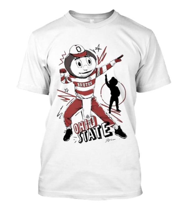 Ohio State Brutus Buckeye Flexing T-Shirt