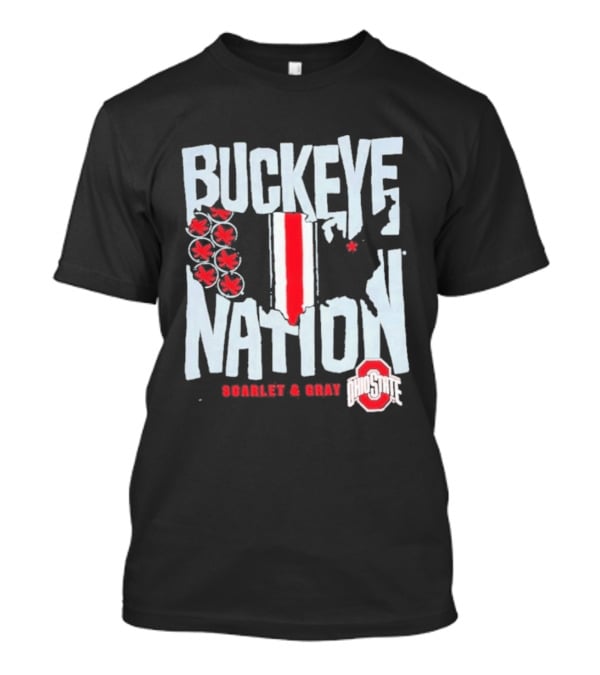 Buckeye Nation Scarlet & Gray Ohio State T-Shirt