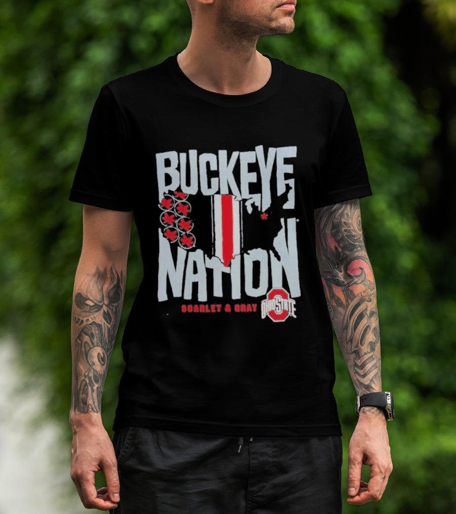 Buckeye Nation Scarlet & Gray Ohio State T-Shirt