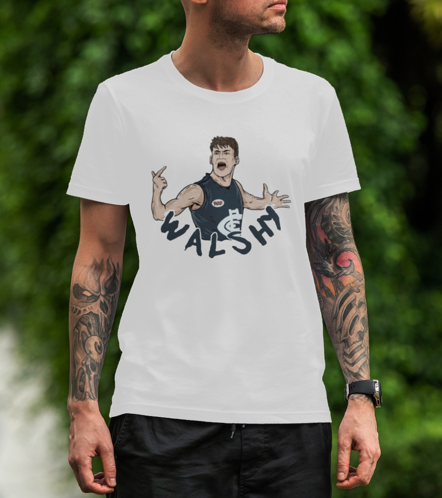 Sam Walsh Walshy Carlton FC Football Player Action Pose T-Shirt