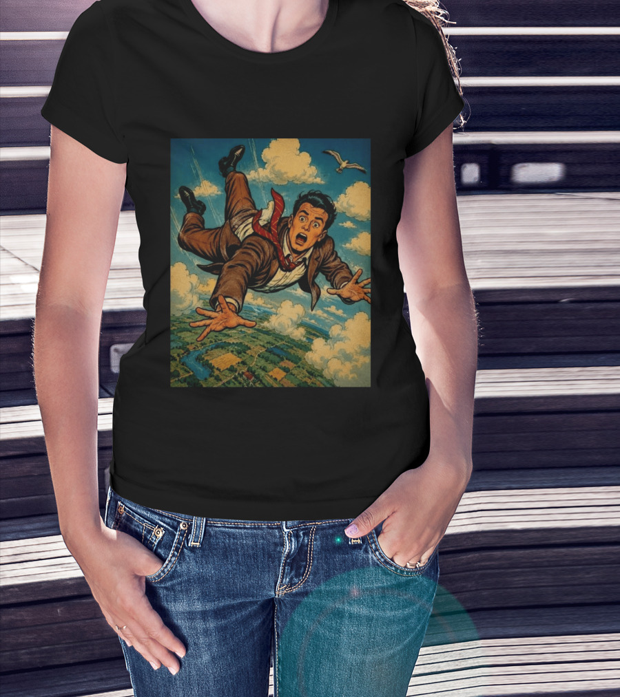 Musicians Of Threads Comic Superhero Falling Sky Adventure T-Shirt
