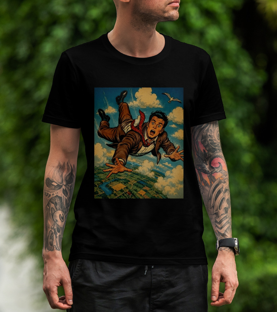 Musicians Of Threads Comic Superhero Falling Sky Adventure T-Shirt