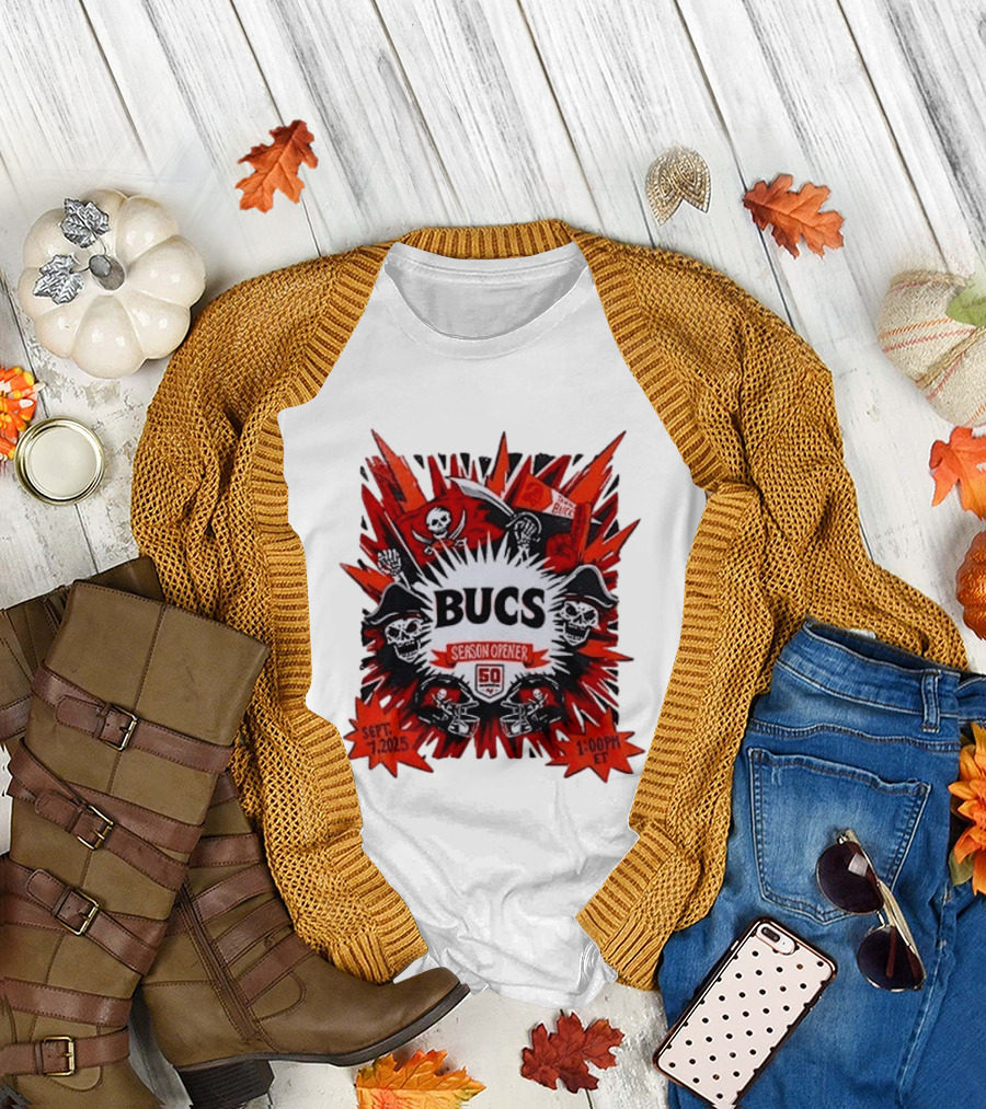 BUCS Season Opener September 7 2025 1:00 PM ET 50th Anniversary Celebration T-Shirt