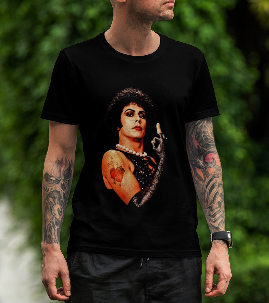 Dr Frank N Furter Rocky Horror Picture Show Boss Heart Tattoo T-Shirt