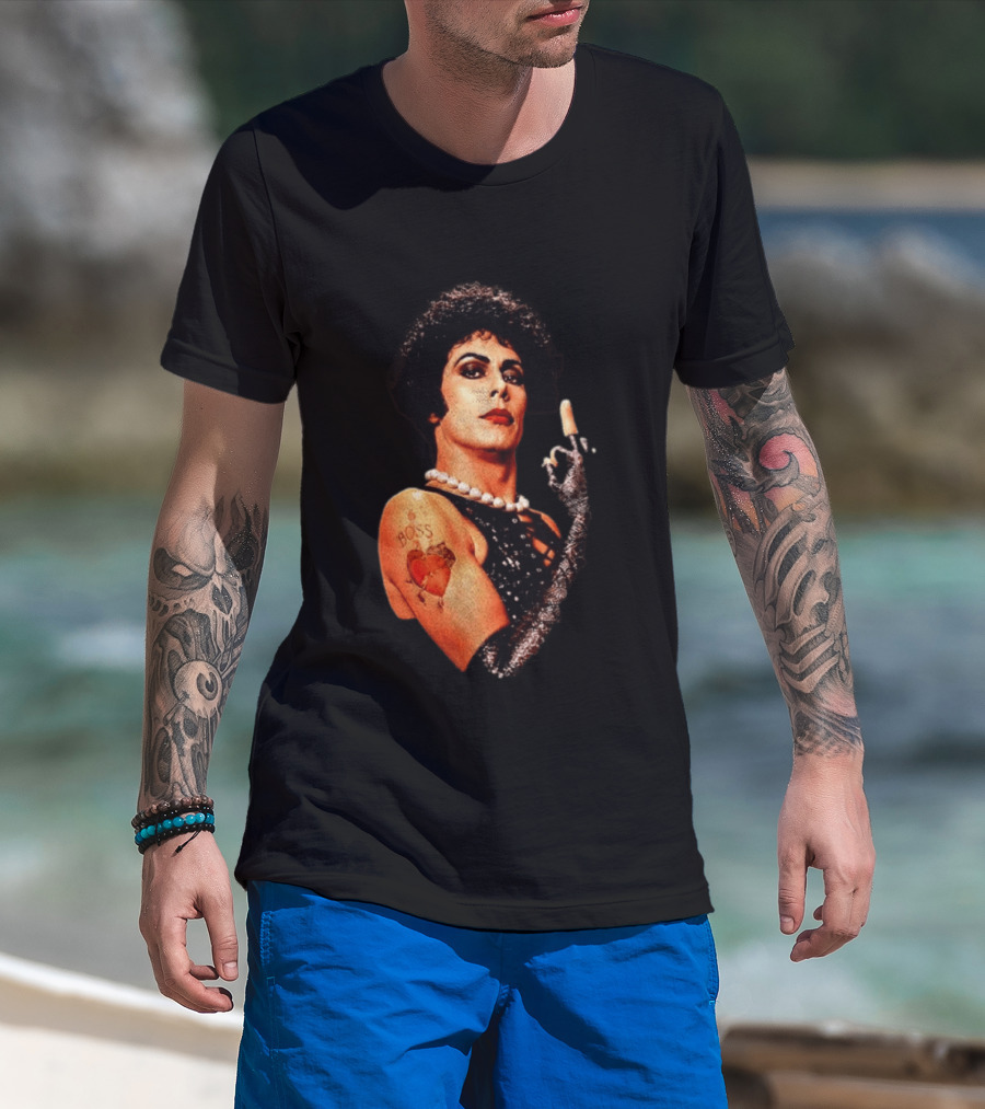 Dr Frank N Furter Rocky Horror Picture Show Boss Heart Tattoo T-Shirt