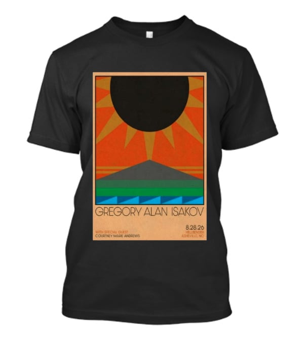 Gregory Alan Isakov 08 28 26 Hellbender Asheville NC Tour With Courtney Marie Andrews T-Shirt