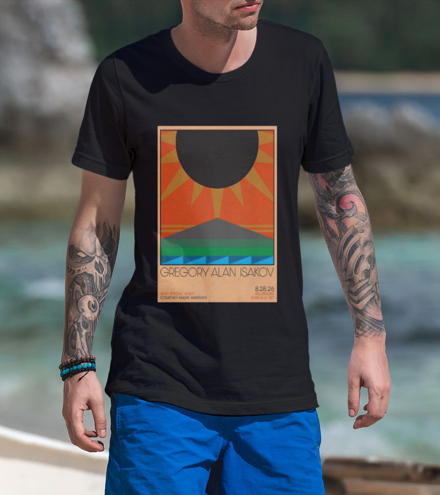 Gregory Alan Isakov 08 28 26 Hellbender Asheville NC Tour With Courtney Marie Andrews T-Shirt