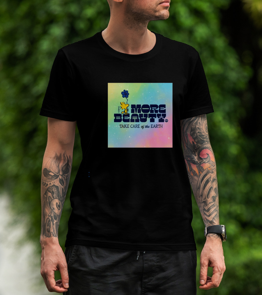 Woodstock More Beauty Care The Earth Peace Sign Balloon Tie Dye T-Shirt