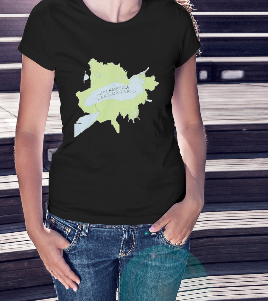 Lake America Lake Ontario Unique Map T-Shirt