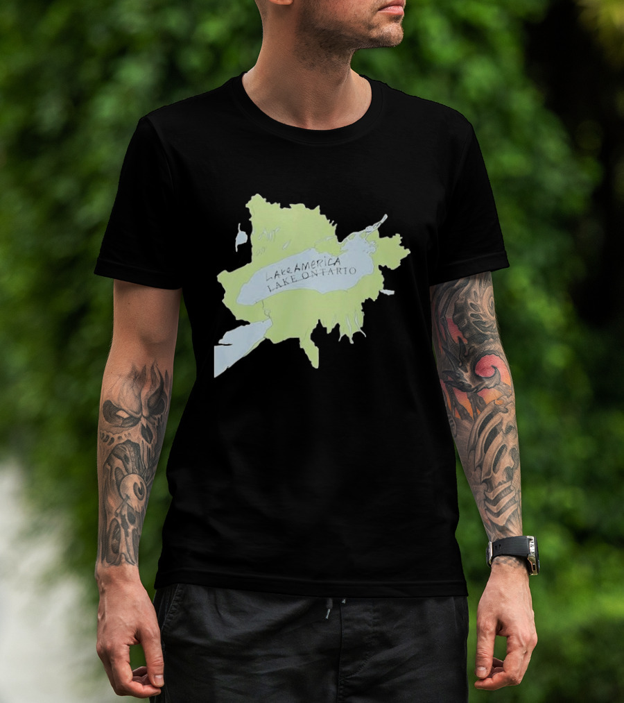 Lake America Lake Ontario Unique Map T-Shirt