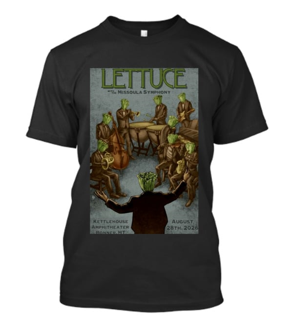 Lettuce With Missoula Symphony KettleHouse Amphitheater Bonner MT August 28 2026 T-Shirt