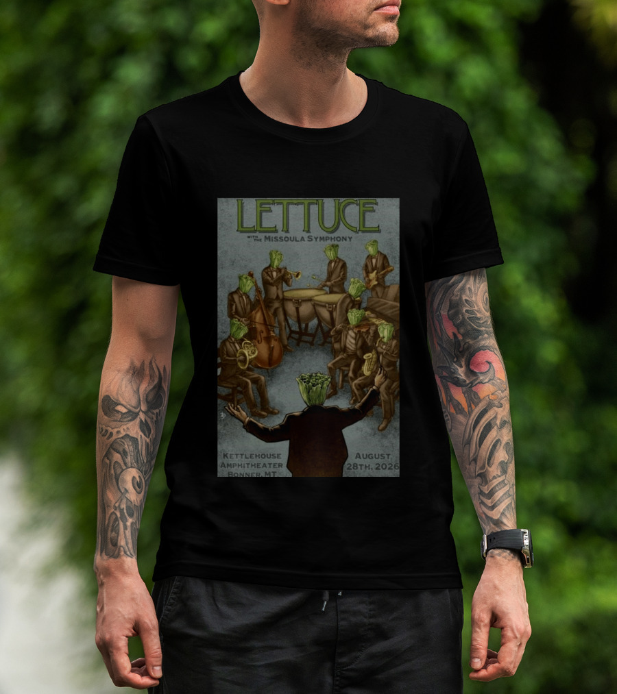 Lettuce With Missoula Symphony KettleHouse Amphitheater Bonner MT August 28 2026 T-Shirt