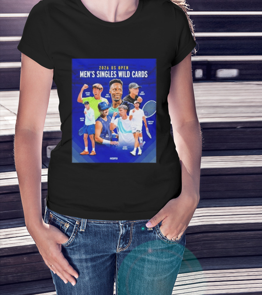 2026 US Open Men's Singles Wild Cards Michael Zheng Gael Monfils Jack Sock Martin Damm Alex Michelsen Ben Shelton Alexei Popyrin Dominic Stricker T-Shirt