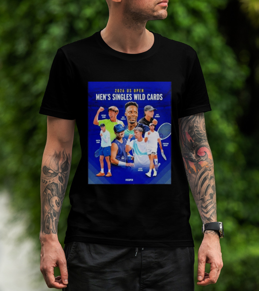 2026 US Open Men's Singles Wild Cards Michael Zheng Gael Monfils Jack Sock Martin Damm Alex Michelsen Ben Shelton Alexei Popyrin Dominic Stricker T-Shirt