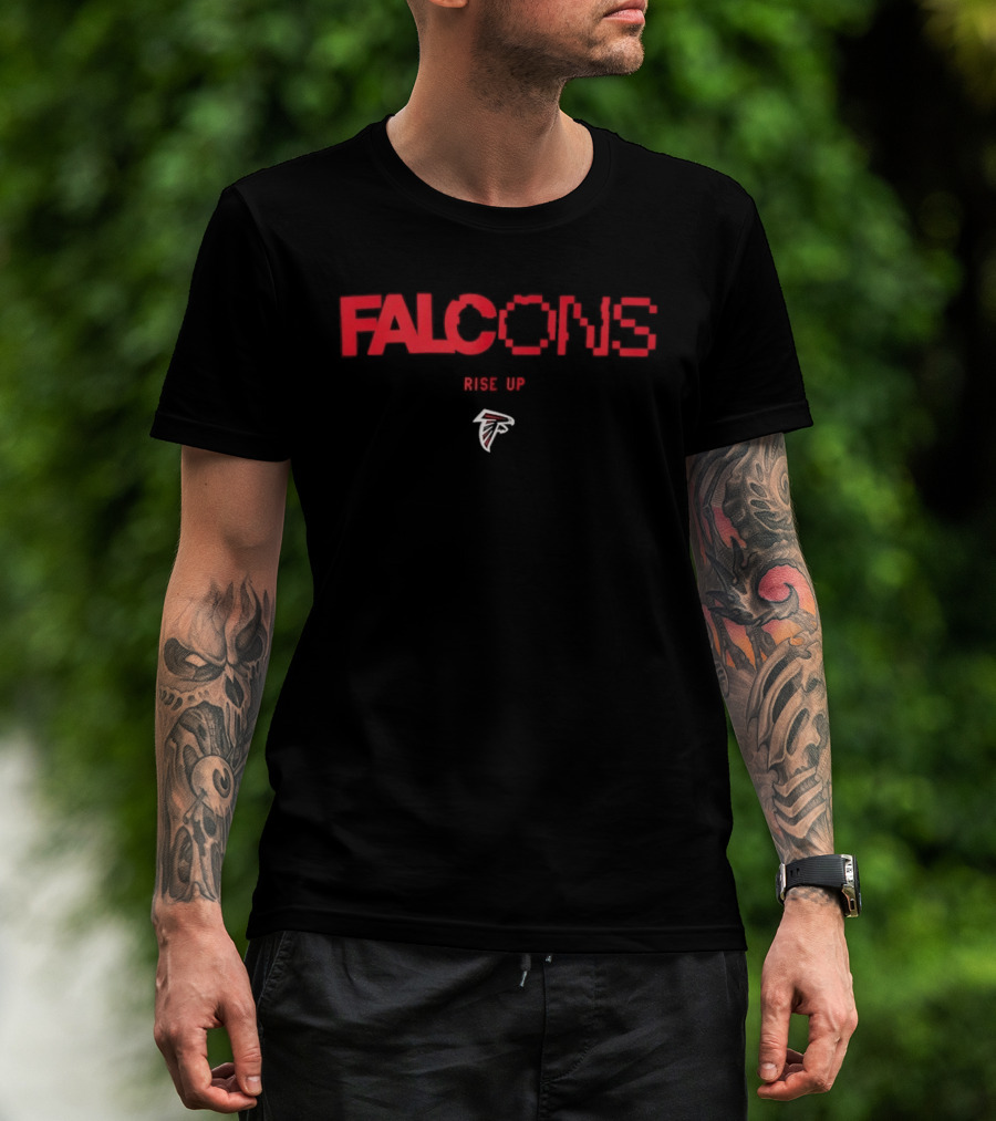 Atlanta Falcons Rise Up Football Team Logo Fan T-Shirt