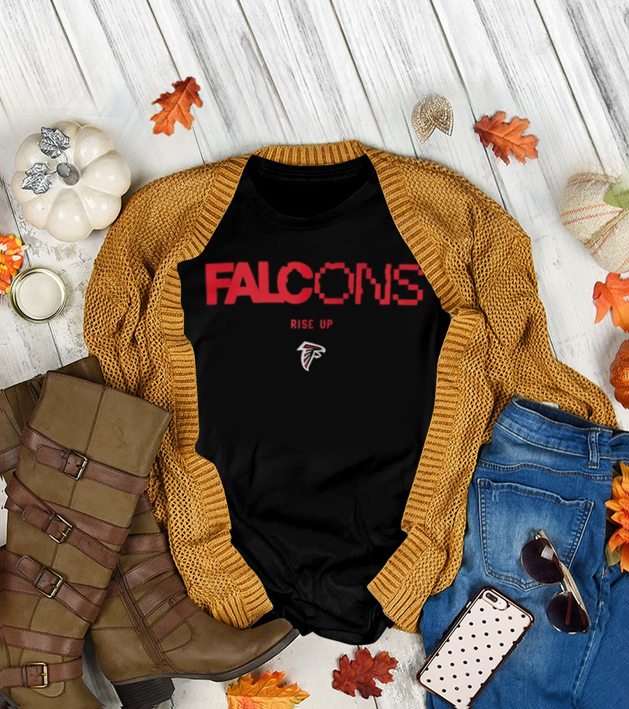 Atlanta Falcons Rise Up Football Team Logo Fan T-Shirt