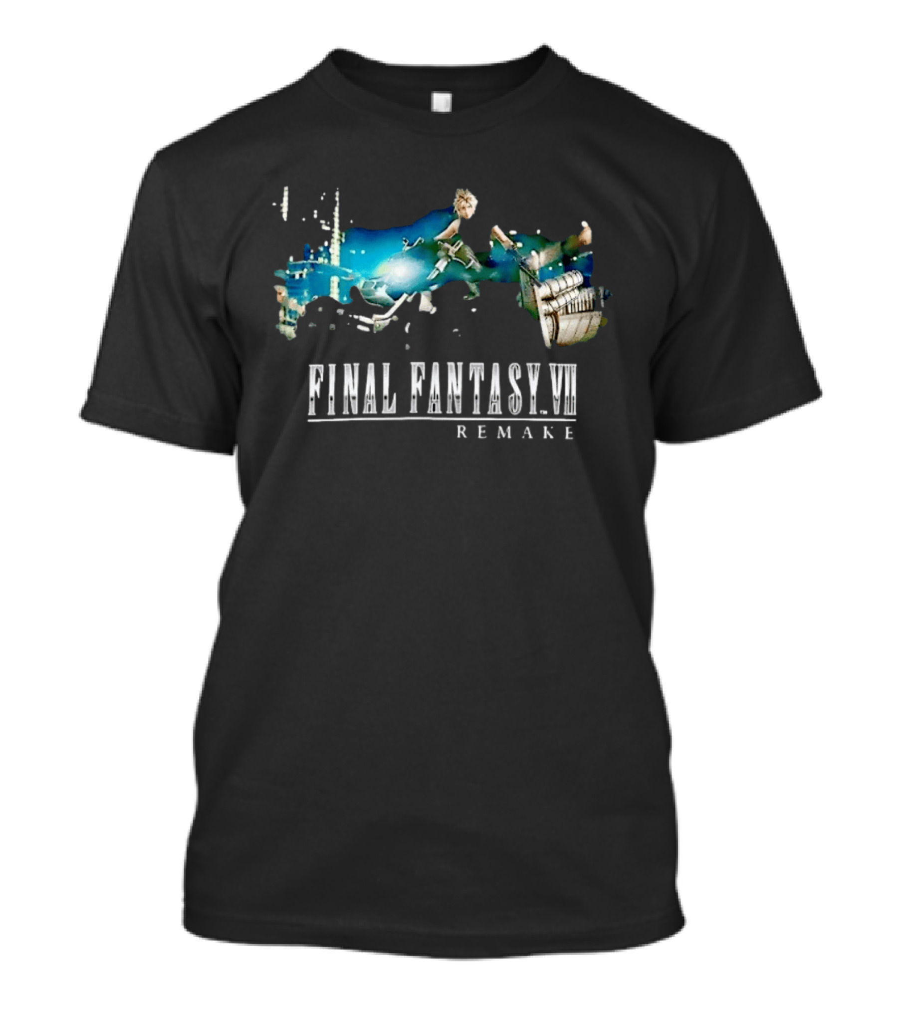 Cloud Strife Motorcycle Chase Final Fantasy VII Remake T-Shirt