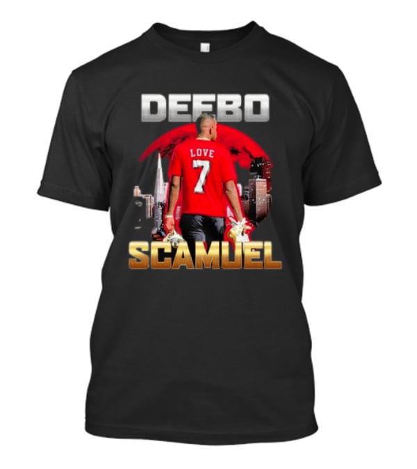 Deebo Scamuel Love 7 San Francisco 49ers Backdrop T-Shirt
