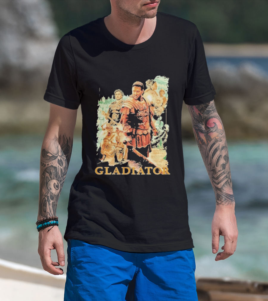 Gladiator Maximus Collage Russell Crowe Roman Warrior Epic T-Shirt