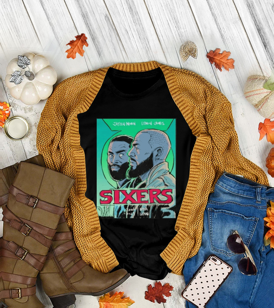 Jaylen Brown Lebron James Sixers NBA Lanterns T-Shirt