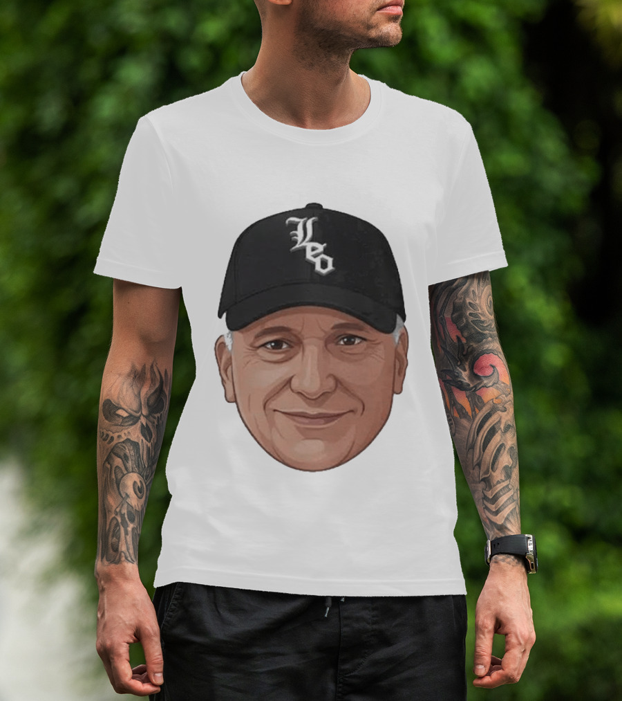 Pope Leo Face Cap Chicago White Sox T-Shirt