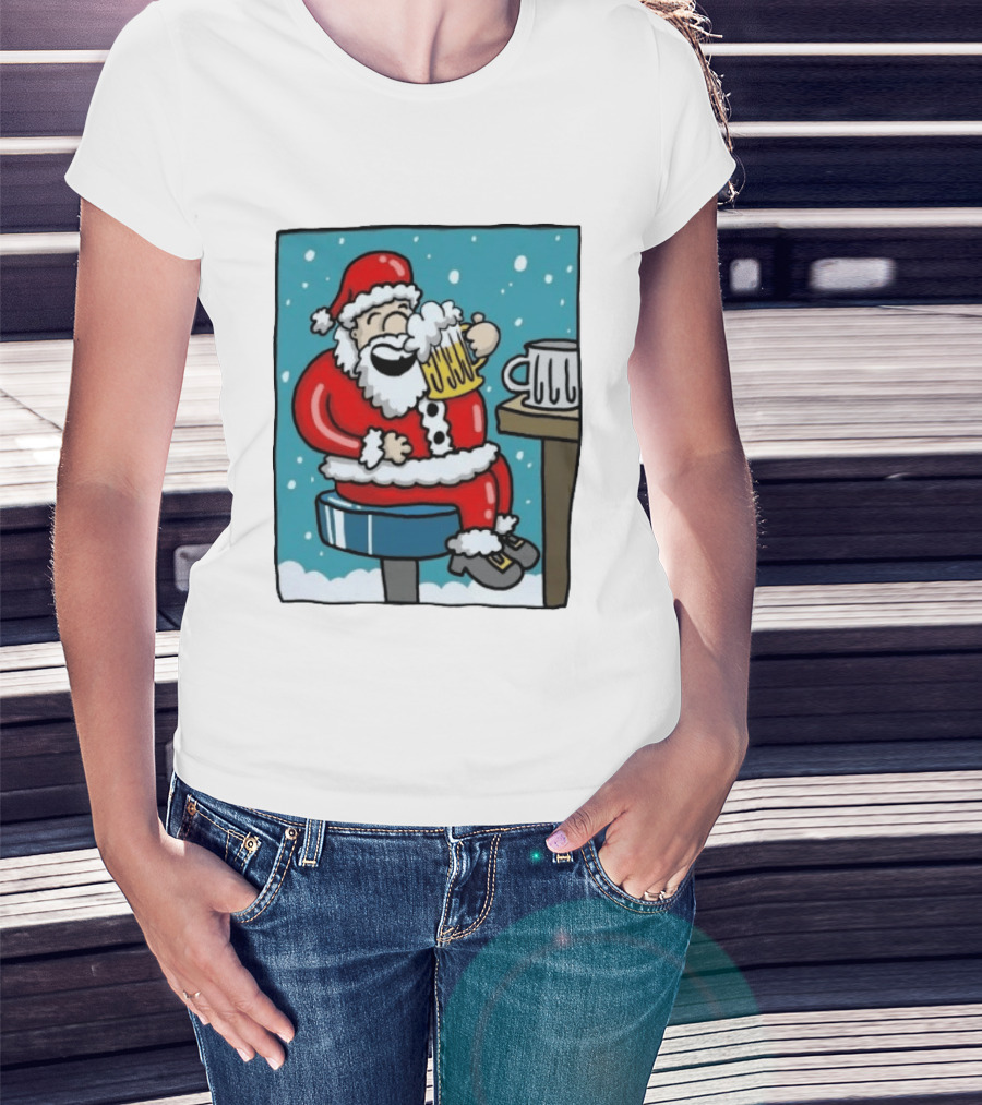 Santa Claus It's The Most Wonderful Time For A Beer Christmas T-Shirt