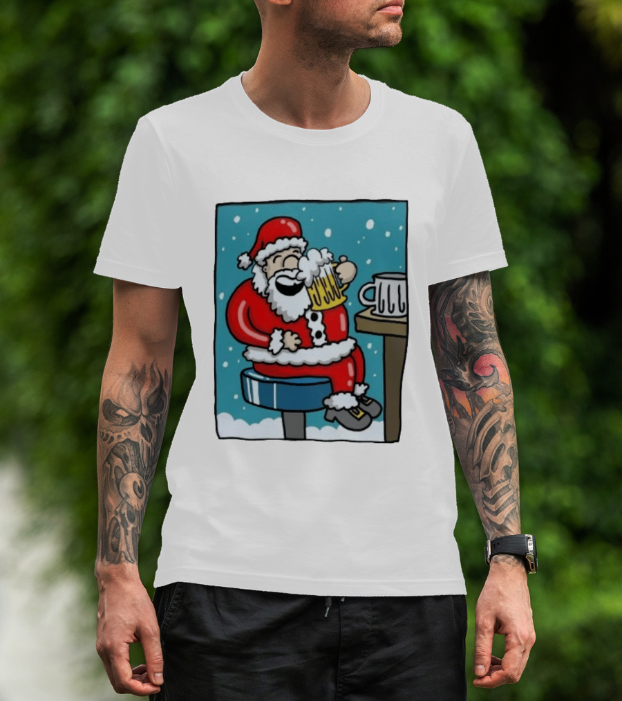Santa Claus It's The Most Wonderful Time For A Beer Christmas T-Shirt