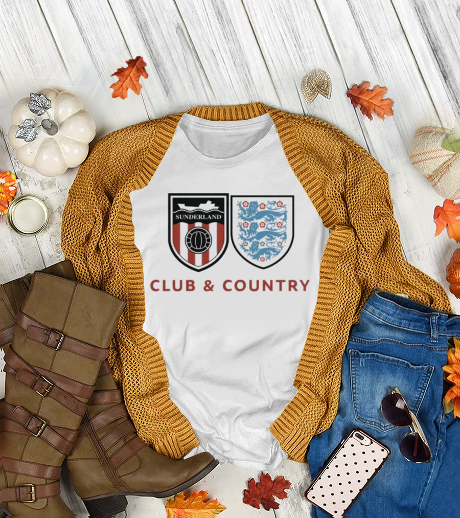 Sunderland Club & Country England Football Crest T-Shirt
