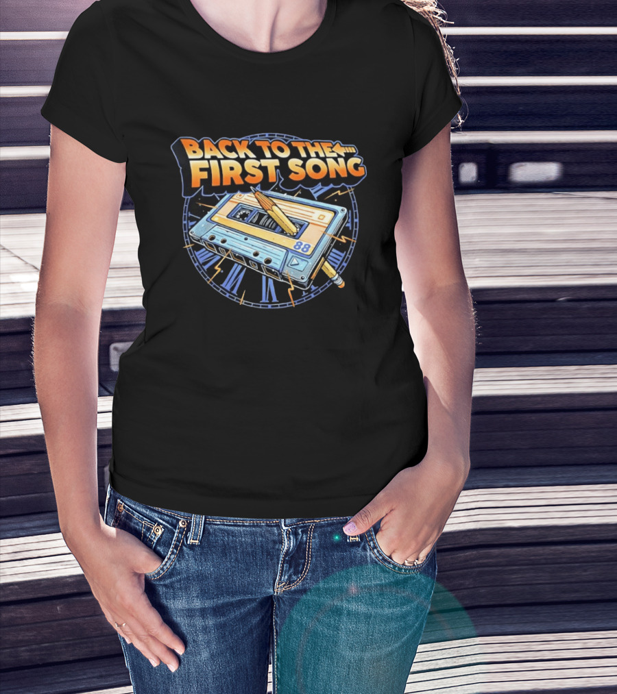 Back To The First Song 88 Cassette Tape Retro Rewind Nostalgia T-Shirt