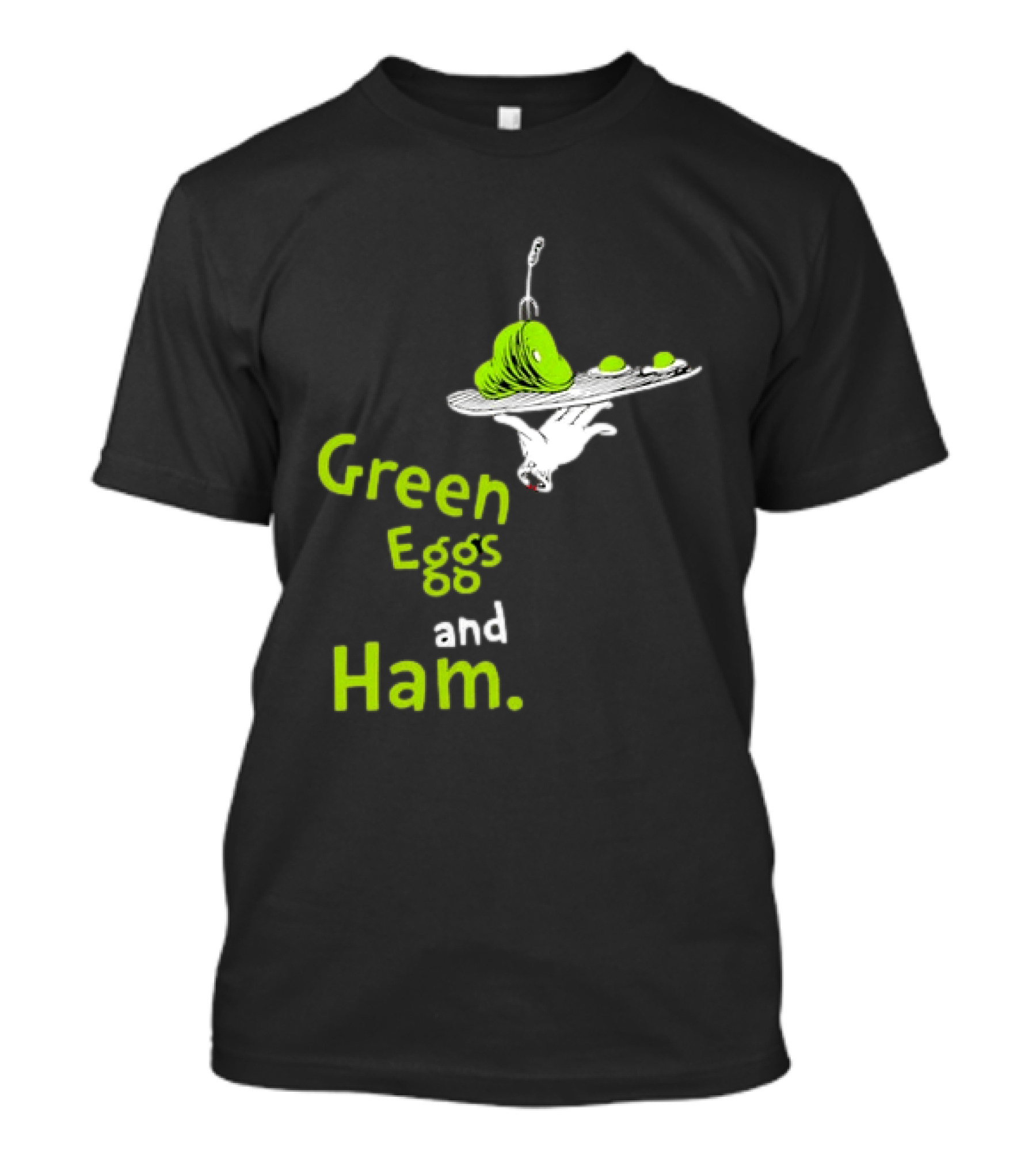 Dr Seuss Green Eggs And Ham Plate Illustration Classic Children's Book T-Shirt