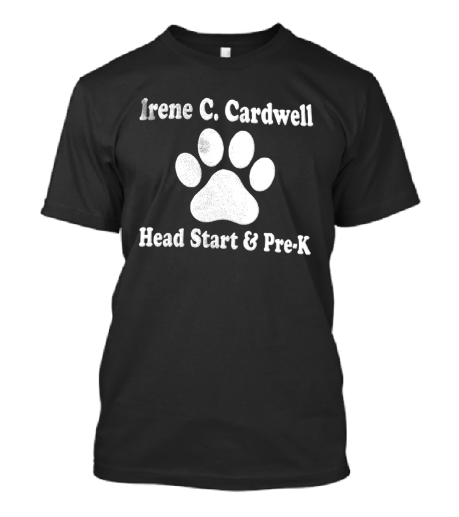 Irene C Cardwell Head Start Pre K White Paw T-Shirt