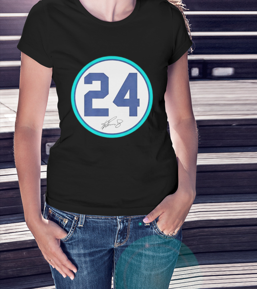 Ken Griffey Jr Number 24 Seattle Mariners Team Jersey Number T-Shirt